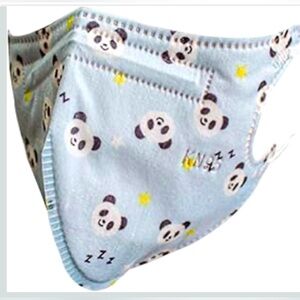 Panda Print Kids Face Mask - Blue